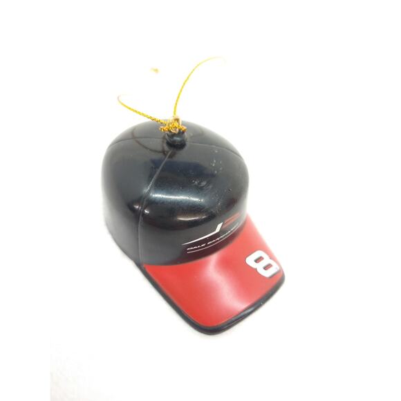 Dale Earnhardt Jr #8 Christmas Ornament Plastic Baseball Hat Miniature Red Black - Picture 14 of 16